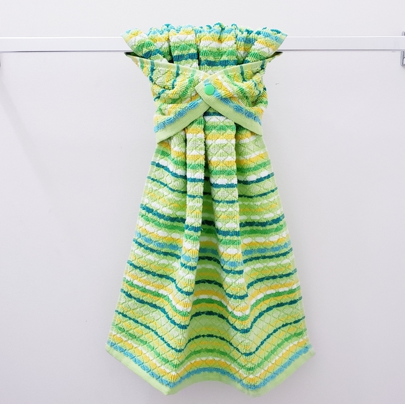 #9044 ●NEW! DIAMOND Pattern Hang'N'Snap HAND Towel *Select your snap - Picture 4 of 16